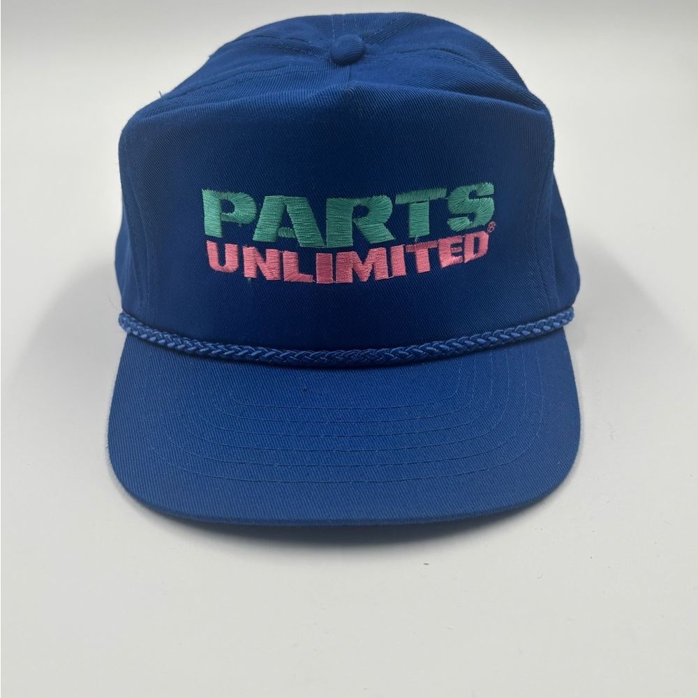 Vintage Parts Unlimited Racing Cap - 90s Blue/Pink/Green Logo Hat NWT